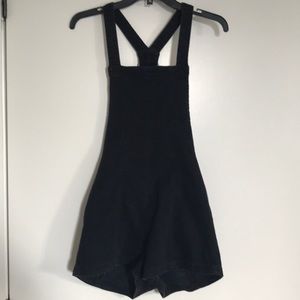 Rvca black short overalls